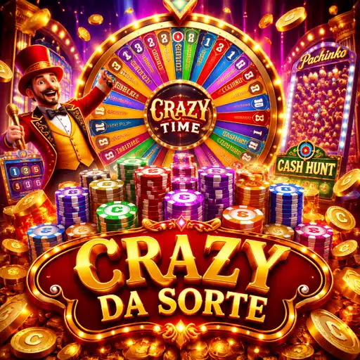 Mesa ao vivo de Crazy Time com apresentador brasileiro